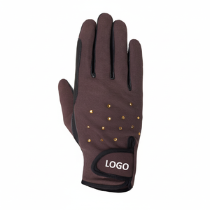 Gants en cuir respirants de qualité supérieure pour adultes, pour l'équitation hivernale, design tendance, gants d'équitation - Product Image 1