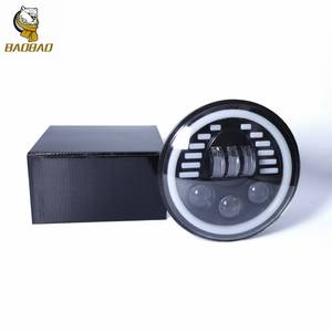 Feux LED ronds blancs et jaunes BAOBAO de 7 pouces, phares LED pour Jeep Wrangler, <span class=keywords><strong>Harley</strong></span> <span class=keywords><strong>Davidson</strong></span>, accessoires de voiture, pièces de <span class=keywords><strong>moto</strong></span> - Product Image 5