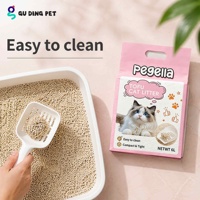 Litière pour chat en tofu biodégradable, très absorbante, sans poussière, à agglomération rapide, écologique, désodorisante pendant 48 heures, jetable dans les toilettes, 1,6 kg