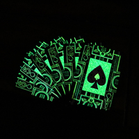 Cartes de poker fluorescentes personnalisées imprimées, 54 cartes certifiées CE, 63x88mm, finition lisse, jeu de cartes pour adultes, jeu de société pour couples