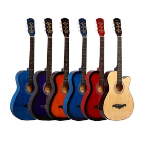 <span class=keywords><strong>Guitarra</strong></span> acústica de madera, 38 pulgadas, <span class=keywords><strong>precio</strong></span> barato, al por mayor, fábrica OEM - Product Image 1