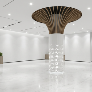 Panneau mural en aluminium moderne, design découpé au laser, revêtement extérieur de bâtiment, anodisé PVDF, surface anti-corrosion - Product Image 2