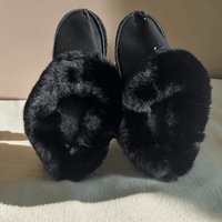 Vente en gros de semelles intérieures en fourrure sabot couvre-chaussures longue fourrure doublure en peluche hiver chaud sabots pantoufles couvre-chaussures pour enfant femme homme