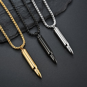 Collier tendance Yunnique style rétro punk avec pendentif balle imposant et flacon de parfum dévissable hip-hop - Product Image 2