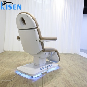 KISEN Professional Massage Facial Bed Beauty Salon Spa Use Facial Bed Lifting Adjustable Electric 3 Motor Facial Beauty <b>Chair</b> - Product Image 6