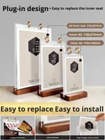 Support de table vertical en acrylique haut de gamme A4 pour affichage de cartes, menus, listes de prix et panneaux de commande