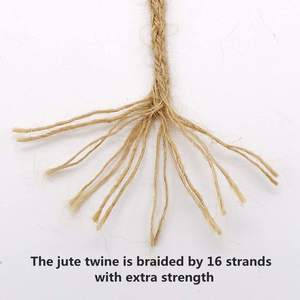 कारखाने उच्च गुणवत्ता <span class=keywords><strong>100</strong></span>% प्राकृतिक जूट ब्रेडेड 3 मिमी मुड़ रस्सी डिय सजावट कॉर्ड - Product Image 6