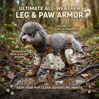 Pantalon de protection imperméable et anti-poussière en polyester solide pour chien, avec bretelles et protections antidérapantes pour les pattes, idéal pour la marche sous la pluie