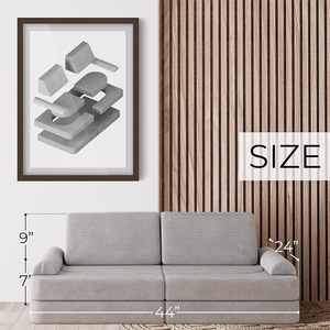 Ensemble de canapé en blocs de construction pour enfants 44x24x9, jouet d'escalade en mousse, structure de jeu intérieure, forme géométrique, matériau en tissu - Product Image 1