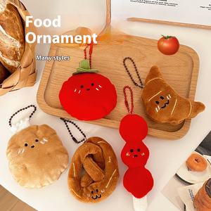 Colgante creativo de muñeco de peluche de comida de dibujos animados, llavero de <span class=keywords><strong>oso</strong></span> supersuave para niñas, mochila que combina con todo, malla decorativa para muñecas pequeñas - Product Image 3