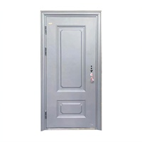 Portes en acier de haute qualité, à une ou deux portes battantes, style contemporain, résistance au feu, tailles personnalisées disponibles
