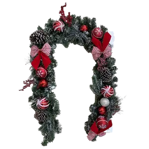 Senmasine 110cm 180cm Outdoor Front Door Hanging Decor Garland Diy Pinecone Red Berries Candy Ribbon Bows Christmas Garlands