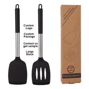 Juego de Utensilios de Cocina de Silicona de Alta Calidad para el Hogar, Espátula Antiadherente, Espátula Ranurada Sólida para el Hogar - Product Image 1