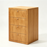 Armoire à 4 tiroirs en MDF avec serrure, finition grain de bois, pour le rangement de documents à la maison ou au bureau, idéale pour les chambres