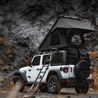 Carpa de Techo Foxwing Resistente al Viento de 270 Grados, Juego Completo de Postes, Escalera Telescópica de 2.3m de Aleación de Aluminio para Viajes Todoterreno