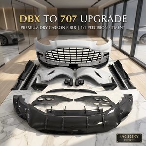 Kit carrosserie style 707 pour <span class=keywords><strong>Aston</strong></span> Martin DBX 2020-2024, amélioration en fibre de carbone sèche, pare-chocs avant et diffuseur arrière aérodynamiques complets, ajustement 1:1 - Product Image 1