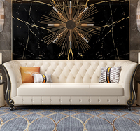 Meubles de maison de luxe, design nordique, villa, hôtel, canapé en cuir capitonné de luxe
