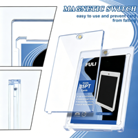 Support de Présentation de Cartes Sportives Modernes en Acrylique à Fixation Magnétique One-Touch avec Protection UV pour Cartes TCG – Vente Directe Usine