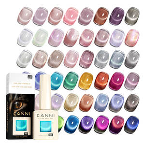 CANNI 뉴 9ML 고양이 눈 48 색 쉬머 벨벳 시리즈 젤 폴란드어 네일 바니시 핑크 플래닛 고양이 눈 시리즈 UV 젤 폴란드어 CPNP - Product Image 2
