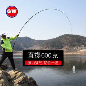 คันเบ็ดตกปลา Guangwei 6 เมตร แบบยืดหดได้ ทำจากคาร์บอนไฟเบอร์ น้ำหนักเบาพิเศษ แอคชั่นเร็ว สำหรับตกปลาในน้ำจืด ไต้หวัน ตกปลาในแม่น้ำ ทะเลสาบ และอ่างเก็บน้ำ - Product Image 2