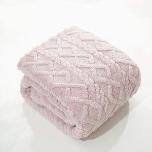 Couverture en polaire, couverture pour canapé, canapé, lit, couvertures légères, douces, confortables et chaudes pour le camping, rose - Product Image 2