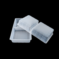 Boîte en plastique rectangulaire de 800ml avec 2 compartiments en matériau PET PP pour fruits légumes surgelés et emballage de viande