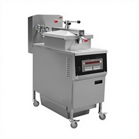 Friteuse à pression électrique/gaz haute productivité en acier inoxydable avec filtration d'huile automatique, style KFC