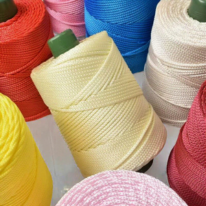 <span class=keywords><strong>Filato</strong></span> Misto in Nylon e Poliestere, Cordino per Uncinetto e Macramè con Motivo Tinto per Creare Borse, Cappelli e Lavori Artigianali a Maglia - Product Image 2