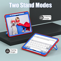 Pour iPad Air 11" M2/M3, Étui de protection intégral en silicone et PC de qualité militaire anti-chute avec emplacement pour stylet intégré