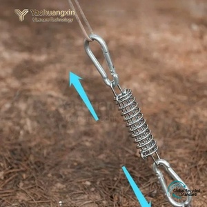 Metal Spring Carabiner <b>Hook</b> 9.5cm Length for Camping Outdoor Use 1PC Stainless Steel Rope Buckle Fixing <b>Clip</b> - Product Image 5