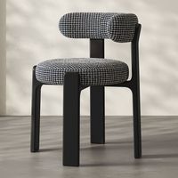 Chaises de salle à manger en bois massif et acier inoxydable de style français vintage, conçues pour les villas, chaises de salle à manger en gros