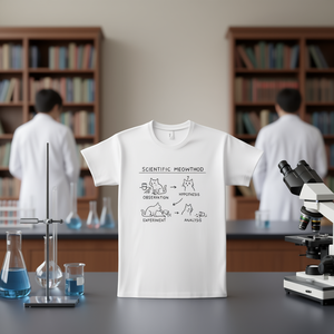 Camiseta Scientific Meowthod con diagrama científico de gatos, unisex, talla para adultos M L XL XXL - Product Image 3