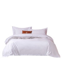 Ensemble de literie luxueux hôtel cinq étoiles 50/50 polyester/coton couleur blanche solide doux et confortable