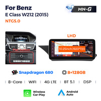 MEKEDE Snapdragon 680 8+128 Système Android Auto Car-play Navigation GPS pour Benz Classe E W212 2010-2015 Caméra panoramique 360°