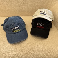 Miaomiao Cat Wine Camper Cap Set para Hombre y Mujer, 3 Piezas, Gorra de 5 Paneles con Visera Plana, Estilo Urbano, Lindo, Casual, para Exteriores, Ajustable, Nuevo Estilo, Regalo