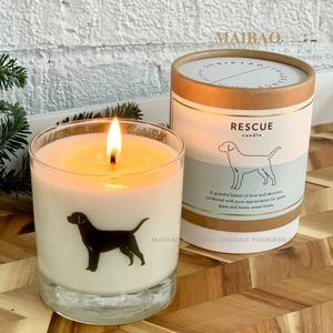 Pot cadeau de bougie cylindrique au design de marque personnalisé Tube d'emballage de chauffe-plat estampé bouteille de boîte de bougie cylindrique imprimé en voie de disparition - Product Image 1