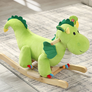 재미있는 어린이 나무 공룡 부드러운 봉제 흔들 말 음악 상자 - Product Image 4