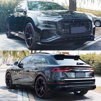 BTC Offres Spéciales Kit Carrosserie en Fibre de Carbone pour Audi Q8 : Lame Avant, Garniture de Pare-chocs Avant, Lame Arrière, Spoiler et Sortie d'Échappement, Compatible Kit Abt