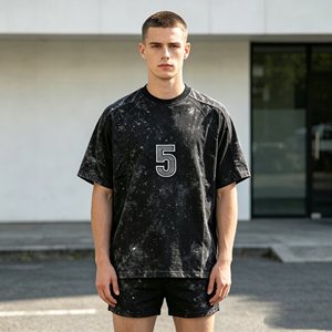 Conjuntos de camiseta de alta calidad para hombre, conjuntos de dos piezas de manga corta y pantalones cortos de 450 g/m² para hombre, 100 % algodón de rizo, conjuntos casuales de verano - Product Image 6