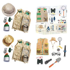 Disfraz <span class=keywords><strong>de</strong></span> Safari para Niños y Niñas, Kit <span class=keywords><strong>de</strong></span> Explorador al Aire Libre, Equipo <span class=keywords><strong>de</strong></span> Campamento <span class=keywords><strong>de</strong></span> Aventura, Chaleco <span class=keywords><strong>de</strong></span> Pesca para Palaeontólogo, Cuidador <span class=keywords><strong>de</strong></span> Zoológico, Guardabosques - Product Image 1