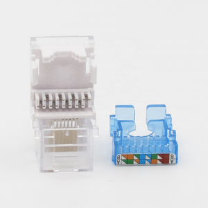 TM-8019 AMP RJ45 UTP Cat5e 90 Degree Female Transparent Golden Plated 6m 8P8C 568A/568B ISO9001 Certified <strong>Keystone</strong> <strong>Jack</strong> - Product Image 6