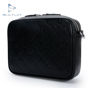 Bal Manent, gran oferta, bandolera de piel de vaca negra personalizada para hombre, bandolera con logotipo en relieve, bolsos de hombro de cuero Vintage para hombre - Product Image 2