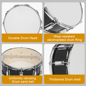У нас, местный склад, бесплатная доставка, 14X5,5 дюймов, набор малых барабанов с держателем для барабанной палочки, сумка для барабанов, ремешок, блокнот и барабанная палка - Product Image 2