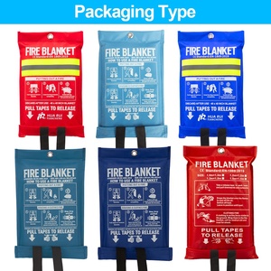 100% लौ रेटेडर सामग्री गर्मी-रसोई के लिए आपातकालीन आग कंबल - Product Image 6