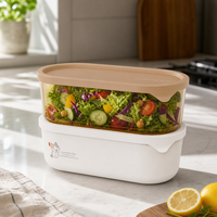 Versehoudende glazen voedselcontainer van borosilicaatglas, BPA-vrij, voedselveilig, lunchbox