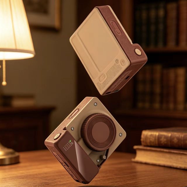 2026 New Design OEM/ODM Camera-Shaped Power Bank 10000mAh Capacity PD20W Fast Charging for Phone with Retractable Charging Cable