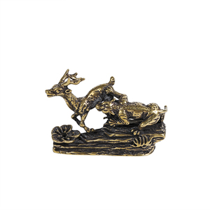Nuovo arrivo antico rame tigre cattura vecchi <span class=keywords><strong>oggetti</strong></span> cervi antichi piccoli ornamenti - Product Image 1