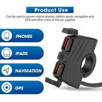 Port USB de moto anti-poussière anti-pluie pour vélo de moto 12V à 24V