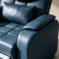 Fauteuil de pédicure électrique de luxe en cuir PU inclinable avec bac à pédicure extractible pour mobilier de salon de manucure