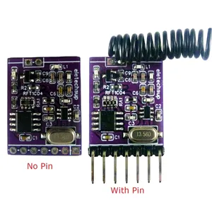 RFR1A04 DC 3.3V 5V 4CH AES加密编码和解码遥控模块433米ASK OOK射频无线收发器板